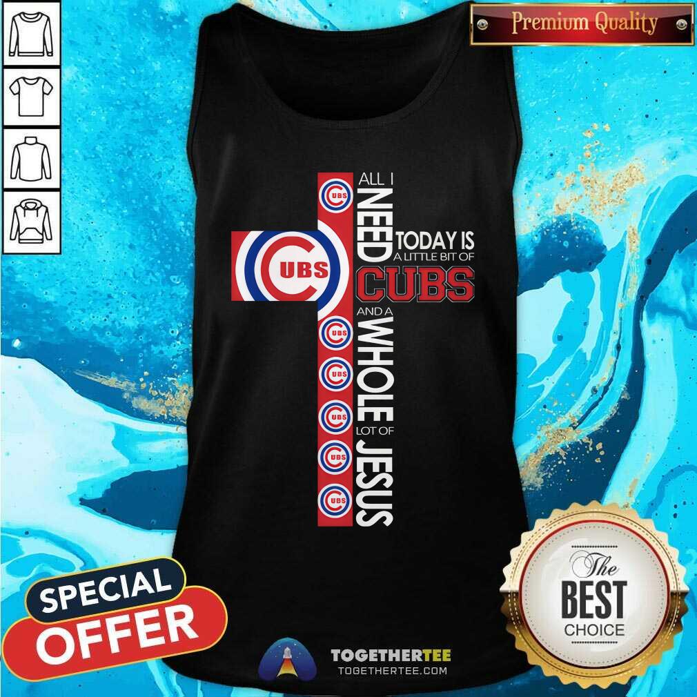 Pretty A Little Bit Of Chicago Cubs And A Whole Lot Of Jesus T-Shirt - Image 4