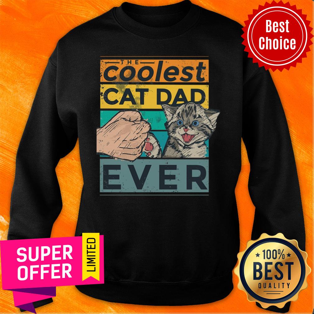 Nice Coolest Cat Dad Ever Shirt - Image 4