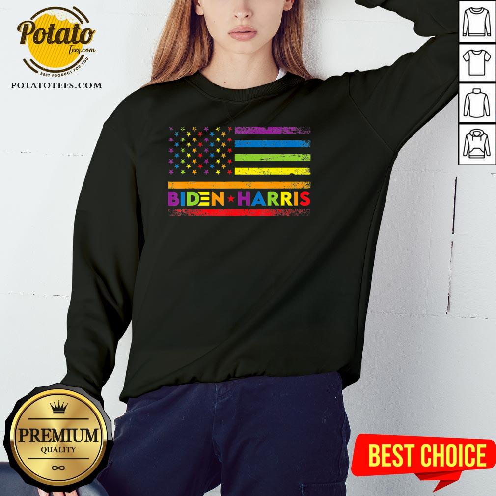 Premium LGBT Joe Biden Kamala Harris 2020 Rainbow Gay Pride Shirt - Image 4