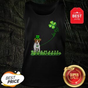 Alternative view of Good Lucky Saint Jack Russell Terrier Dog Shamrock St Patrick Day Shirt