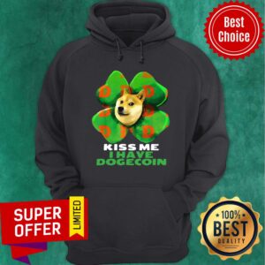Alternative view of Nice 2021 Doge Kiss Me I Have Dogecoin St Patricks Day Funny Shirt