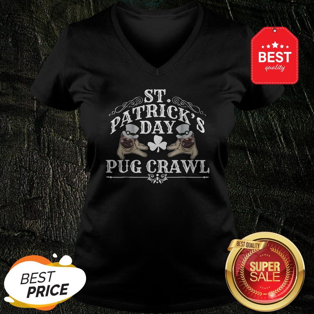 Nice St Patrick’s Day Dog Pug Crawl For Dog Lovers Shirt - Image 2