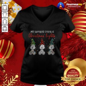 Alternative view of Official Plaid Snoopys My Favorite Color Is Christmas Lights Shirt