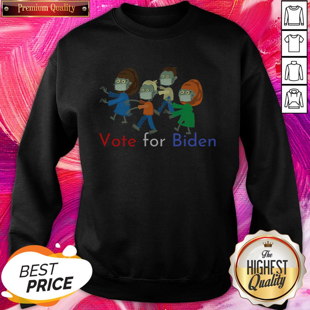 Zombies Vote For Biden Corona Virus Halloween Shirt - Image 4