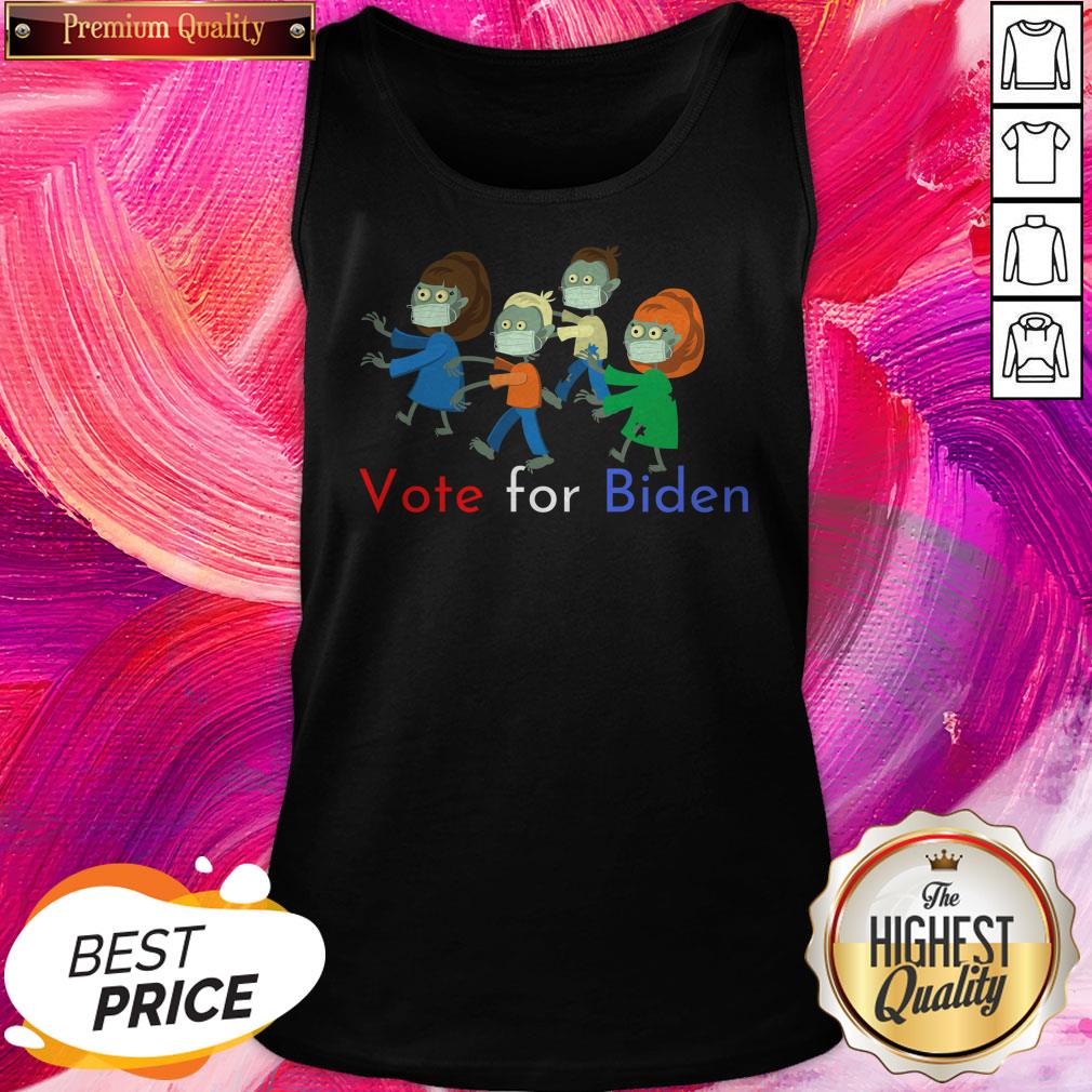 Zombies Vote For Biden Corona Virus Halloween Shirt - Image 3