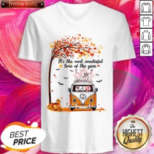 Alternative view of Pro Hippie Car Flamingoes Its The Most Wonderful Time Of The Year Halloween Autumn Shirt