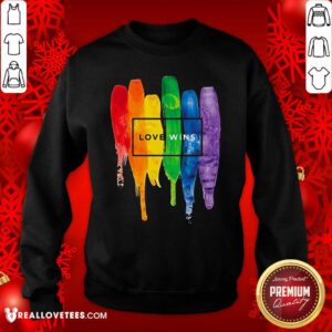 Alternative view of Sweet Colorful LGBT Love Wins Shirt