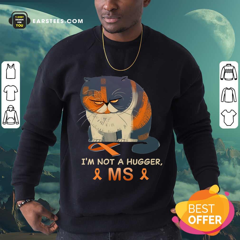 Top I'm Not A Hugger MS Cat Shirt - Image 3