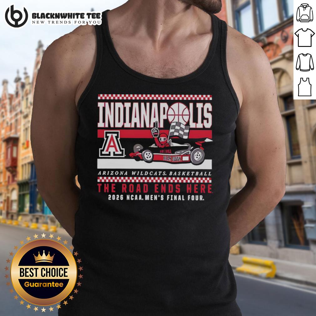Good Arizona Wildcats NCAA Men's Basketball Final Four Bear Down F1 Car T-Shirt - Image 4