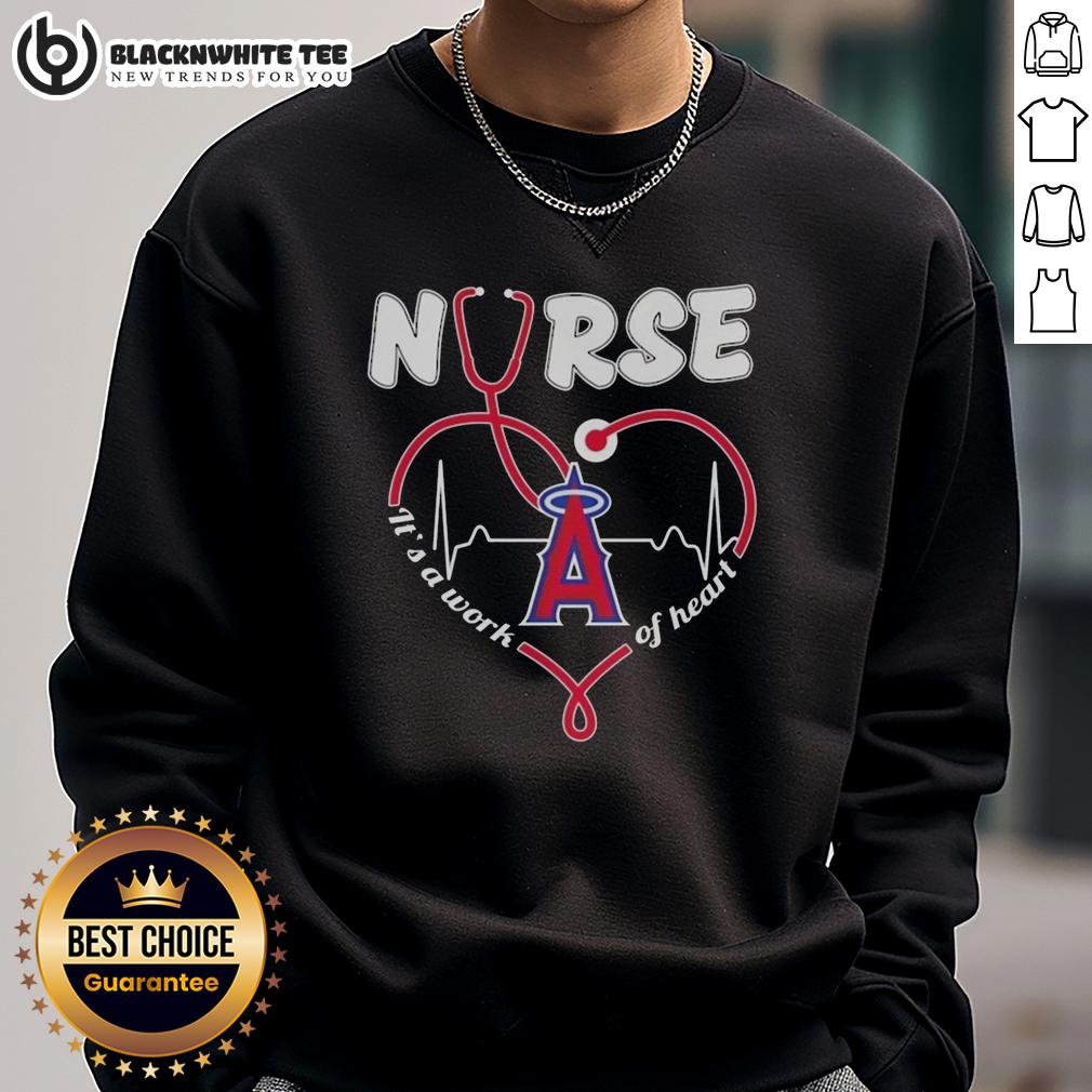 Top Los Angeles Angels Nurse It's A Work Of Heart T-Shirt - Image 5