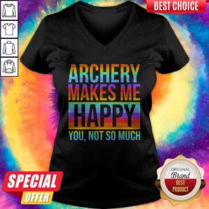 Alternative view of Awesome Lgbt Archery makes Me Happy You Not So Much Shirt