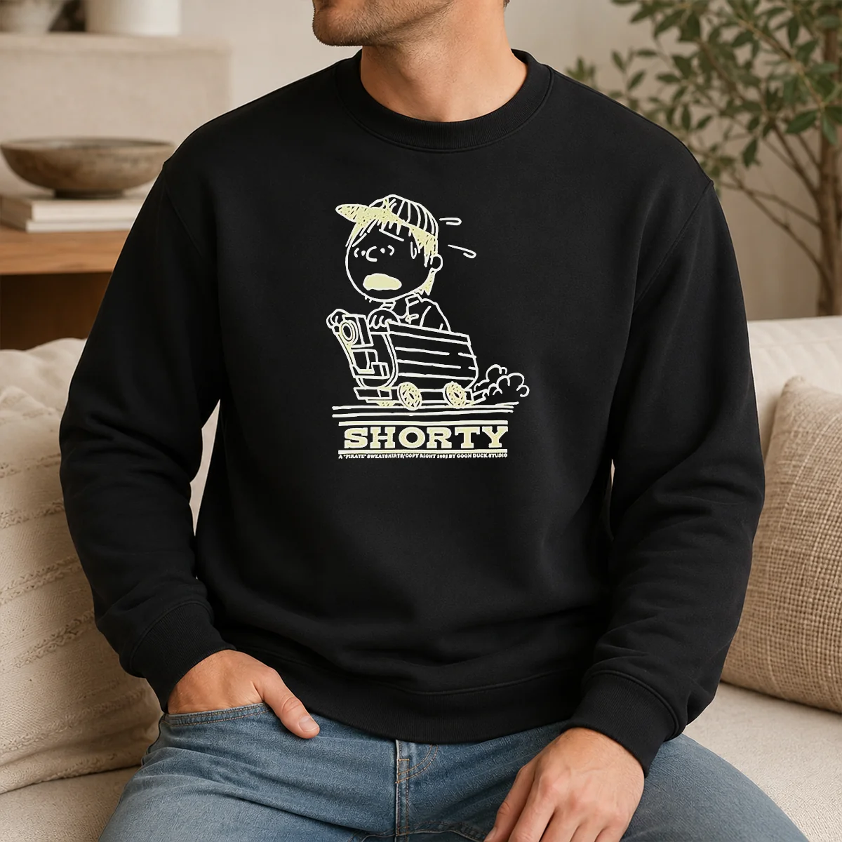 Good Linus Van Pelt Peanuts Comic Strip Shorty A Pirate Sweatshirts Copy Right 1985 Shirt - Image 7