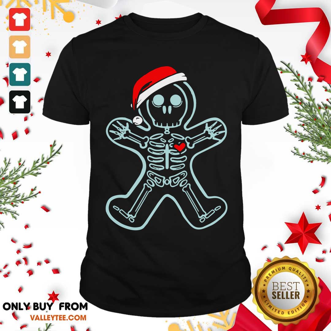 Awesome Xray Gingerbread Man Skeleton Christmas Shirt