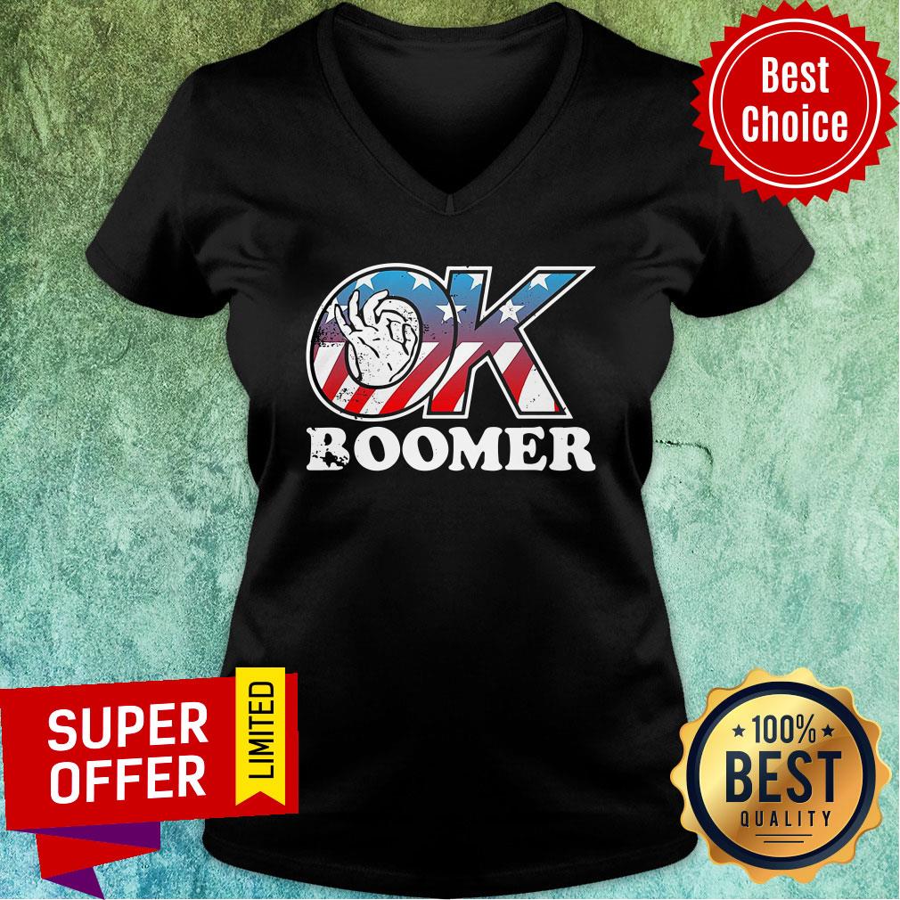 OK Boomer American Flag Shirt - Image 3
