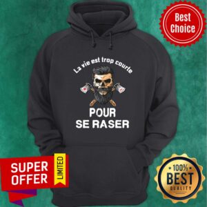 Alternative view of Skull Old Man La Via Est Trop Courte Pour Se Raser Shirt