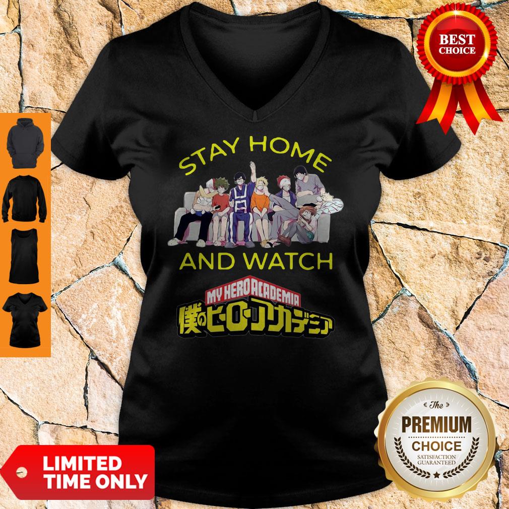 Official Stay Home And Watch My Hero Academia The Movie Shirt - Image 2