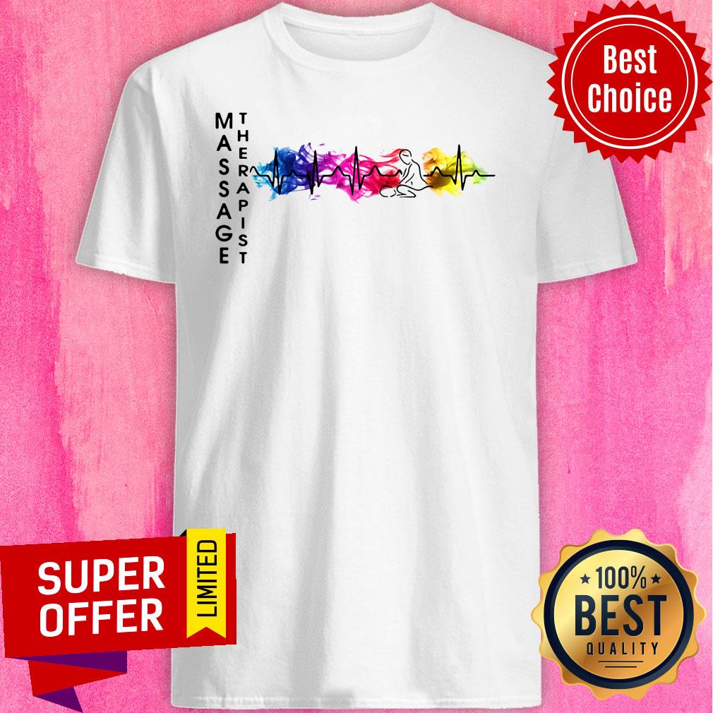 Awesome Massage Therapist Colorful Heartbeat Shirt