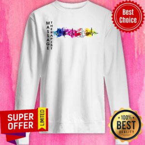 Alternative view of Awesome Massage Therapist Colorful Heartbeat Shirt
