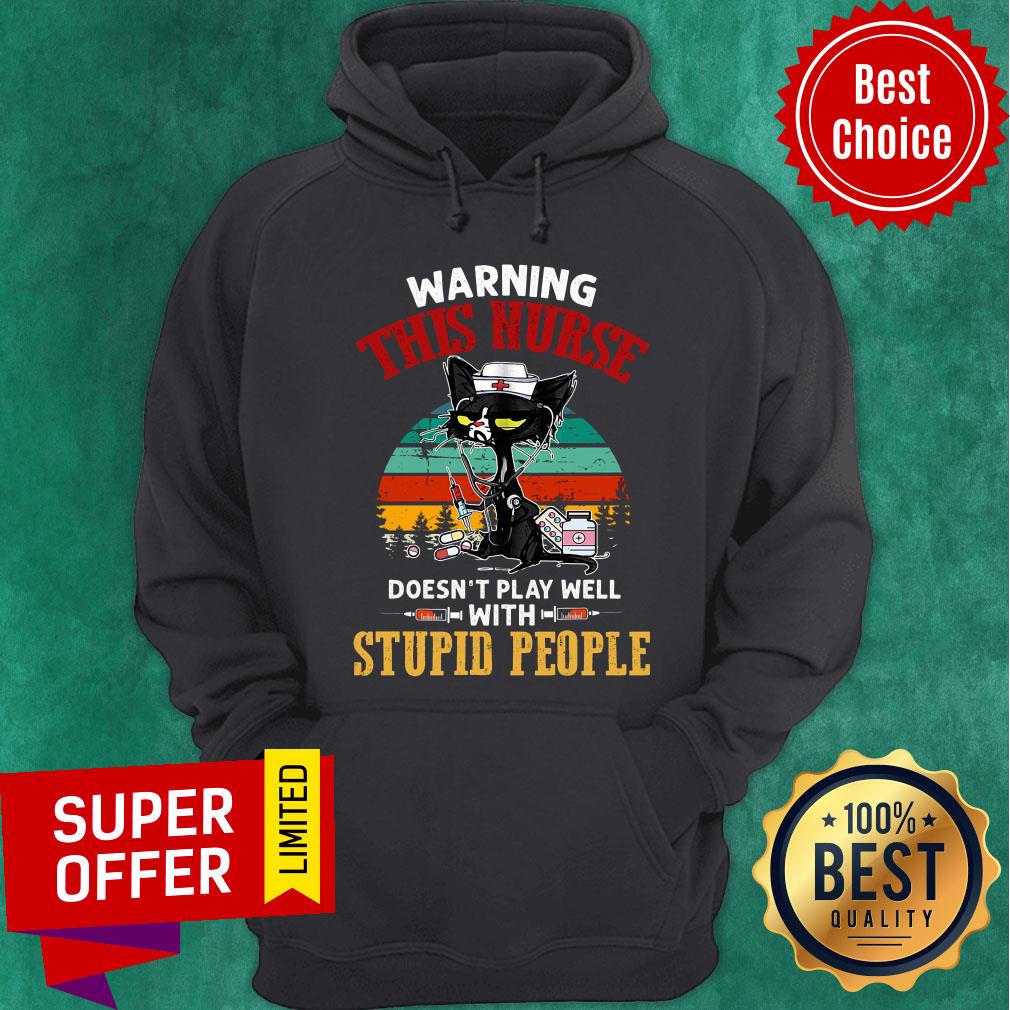 Warning This Nurse Doesn'T Play Stupid People Shirt - Image 2