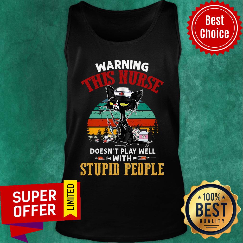 Warning This Nurse Doesn'T Play Stupid People Shirt - Image 5
