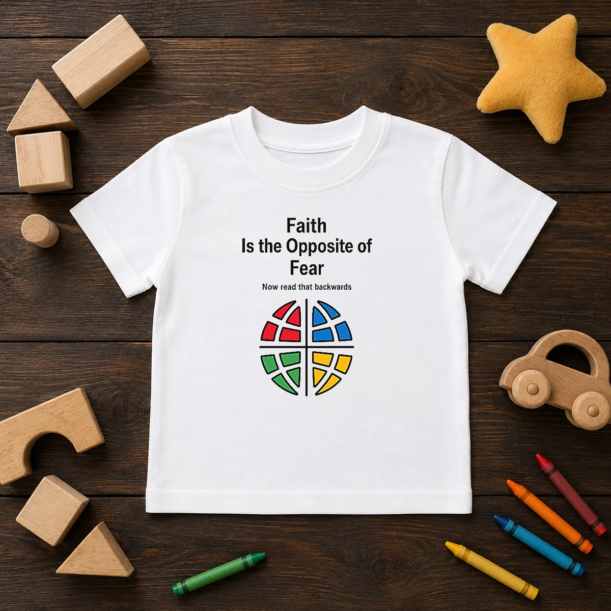 Funny Faith Is The Opposite Of Fear Motivational Quote Apparel Shirt - Image 9