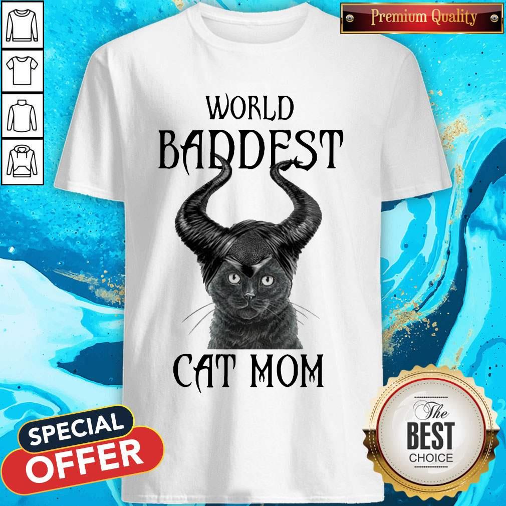 Maleficent Cat World Baddest Cat Mom Shirt