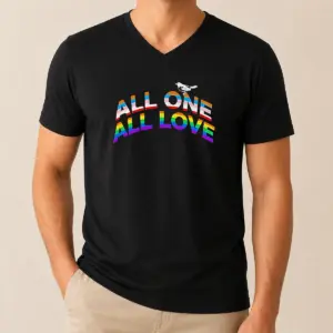 Alternative view of Nice All One All Love LGBTQ Shirt