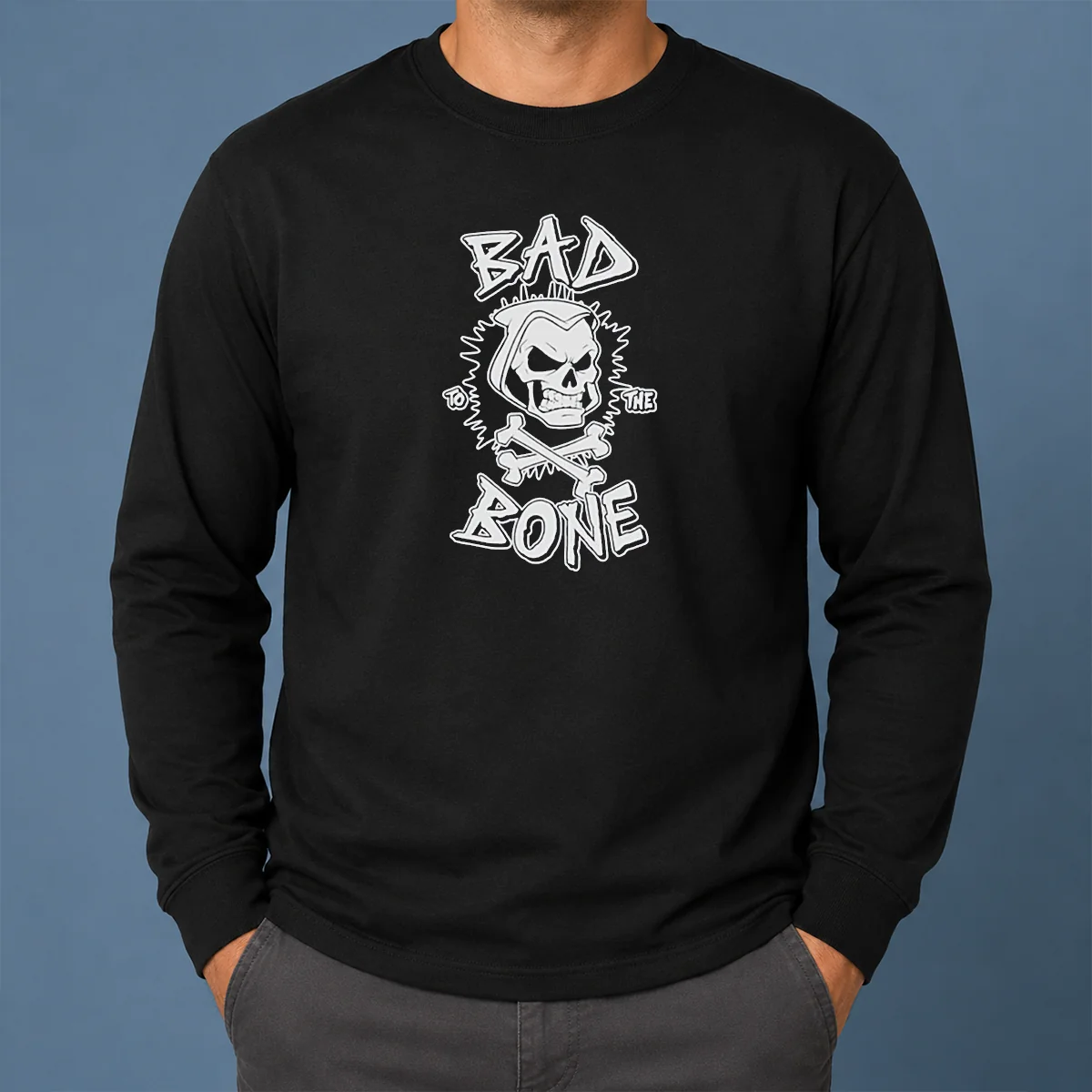 Premium Bad To The Bone Skull Skeleton Shirt - Image 6