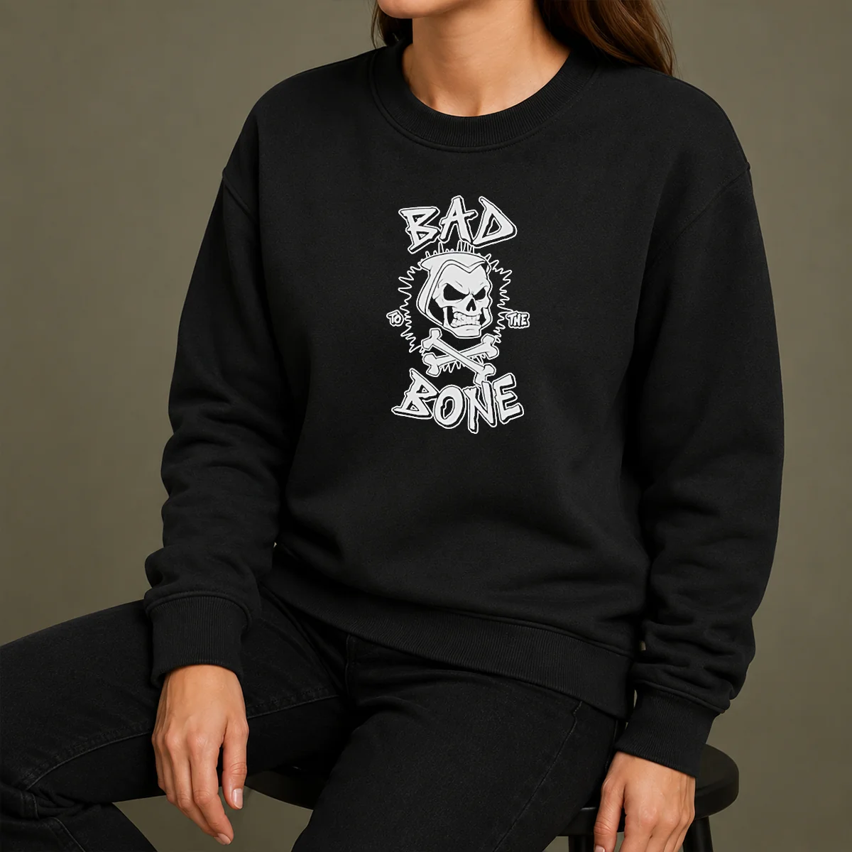 Premium Bad To The Bone Skull Skeleton Shirt - Image 7