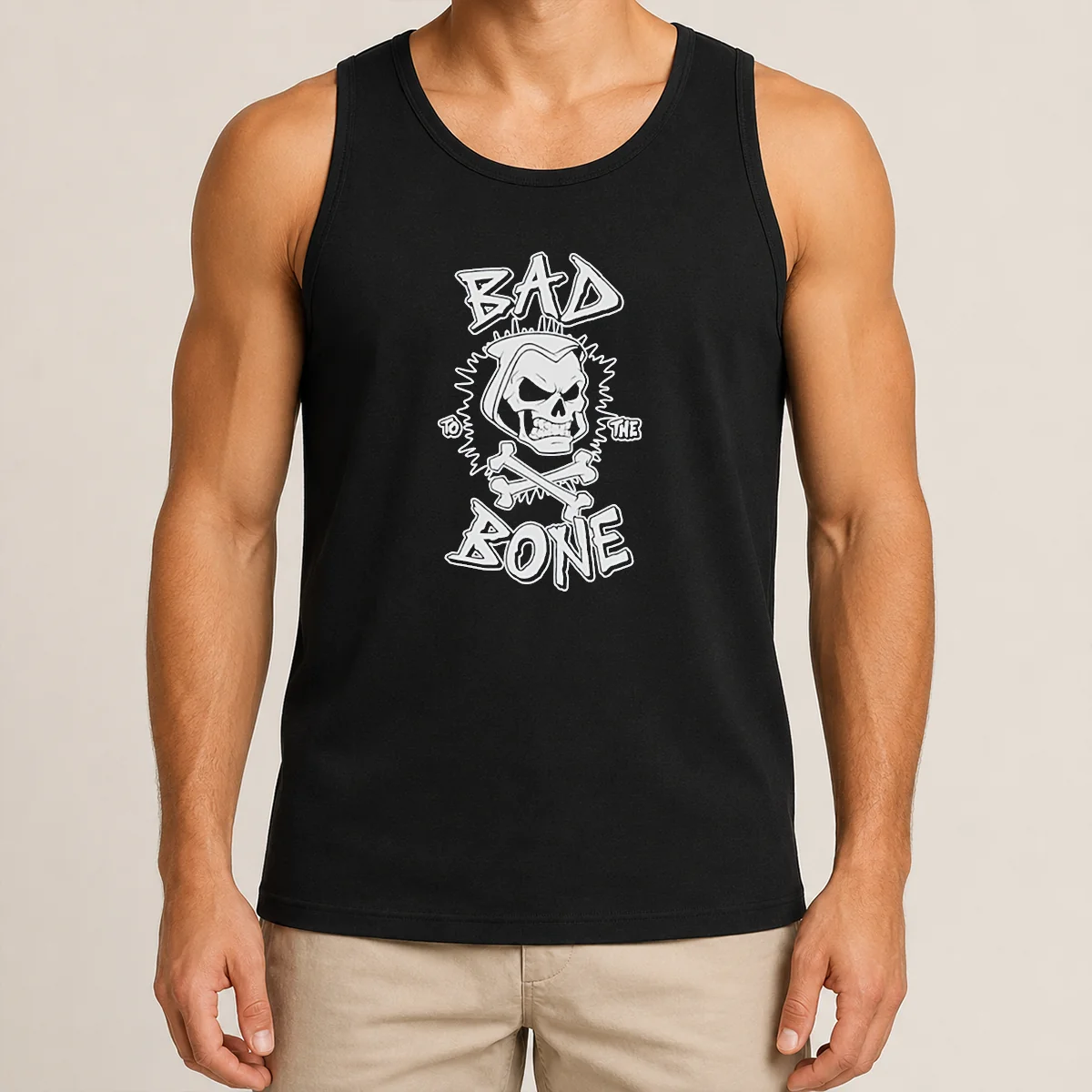 Premium Bad To The Bone Skull Skeleton Shirt - Image 3
