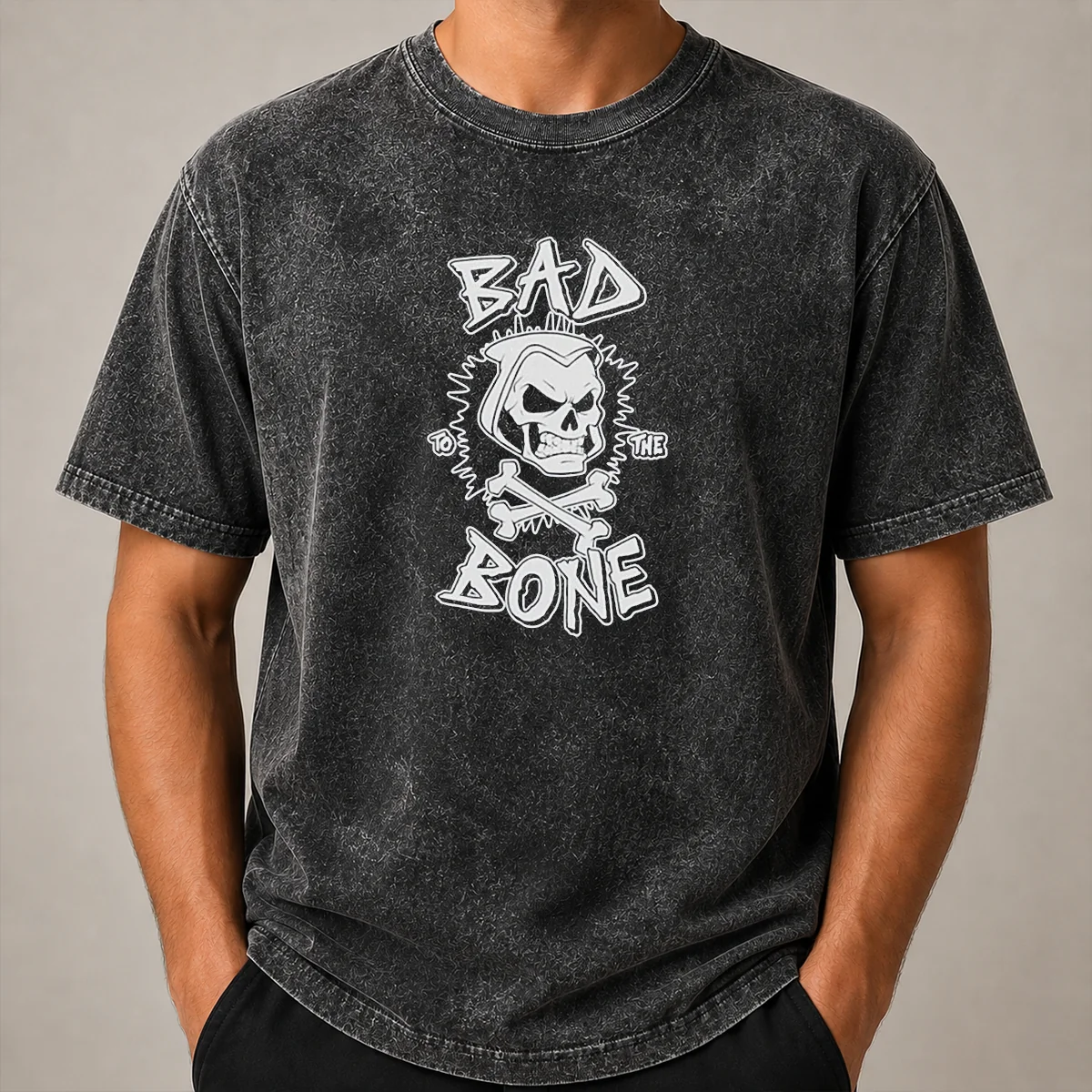 Premium Bad To The Bone Skull Skeleton Shirt - Image 8