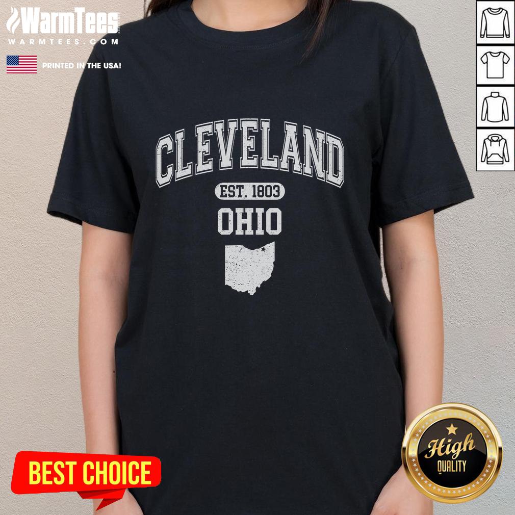 Official Cleveland Ohio Est 1803 Varsity T-Shirt - Image 3