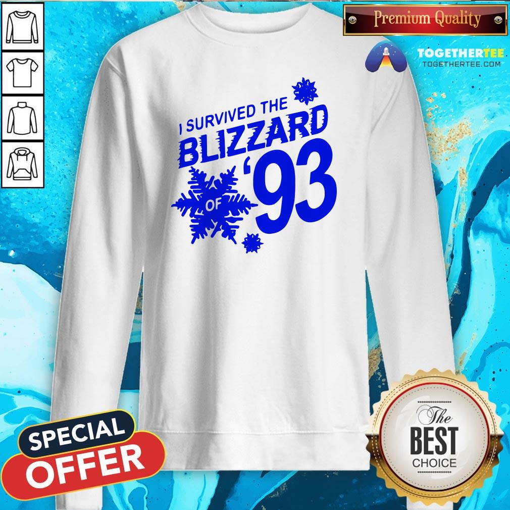 Funny I Survived The Blizzard Of 93 Shirt - Image 4