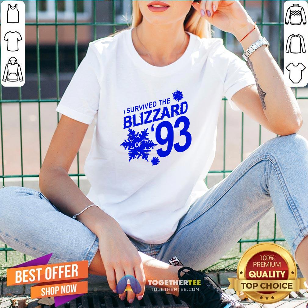 Funny I Survived The Blizzard Of 93 Shirt - Image 2