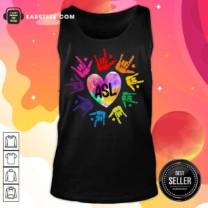 Alternative view of Original Asl Love Hands Watercolor Shirt