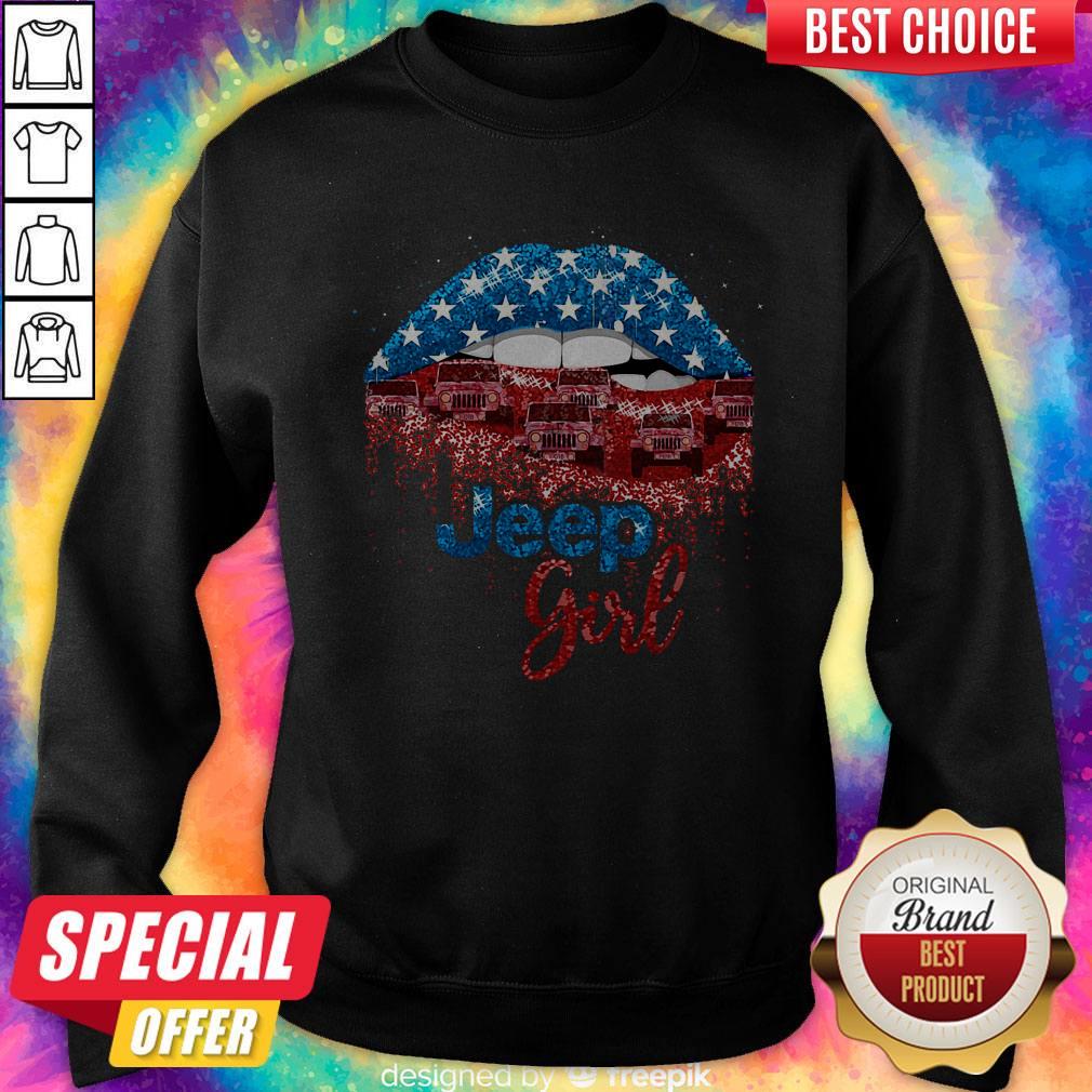 Premium Lips Jeep Girl Diamond Shirt - Image 4