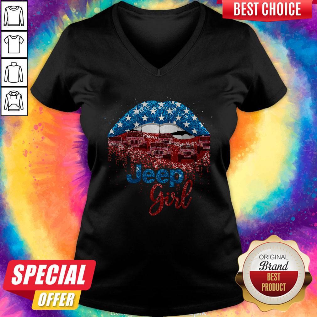 Premium Lips Jeep Girl Diamond Shirt - Image 2