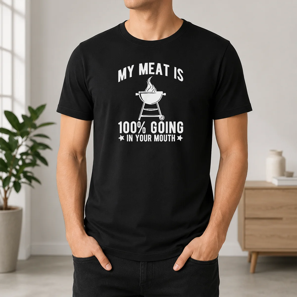 Premium My Meat Is 100 Percent Going In Your Mouth BBQ Grill Shirt