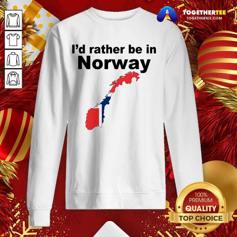 Official I’d Rather Be In Norway Shirt - Image 4