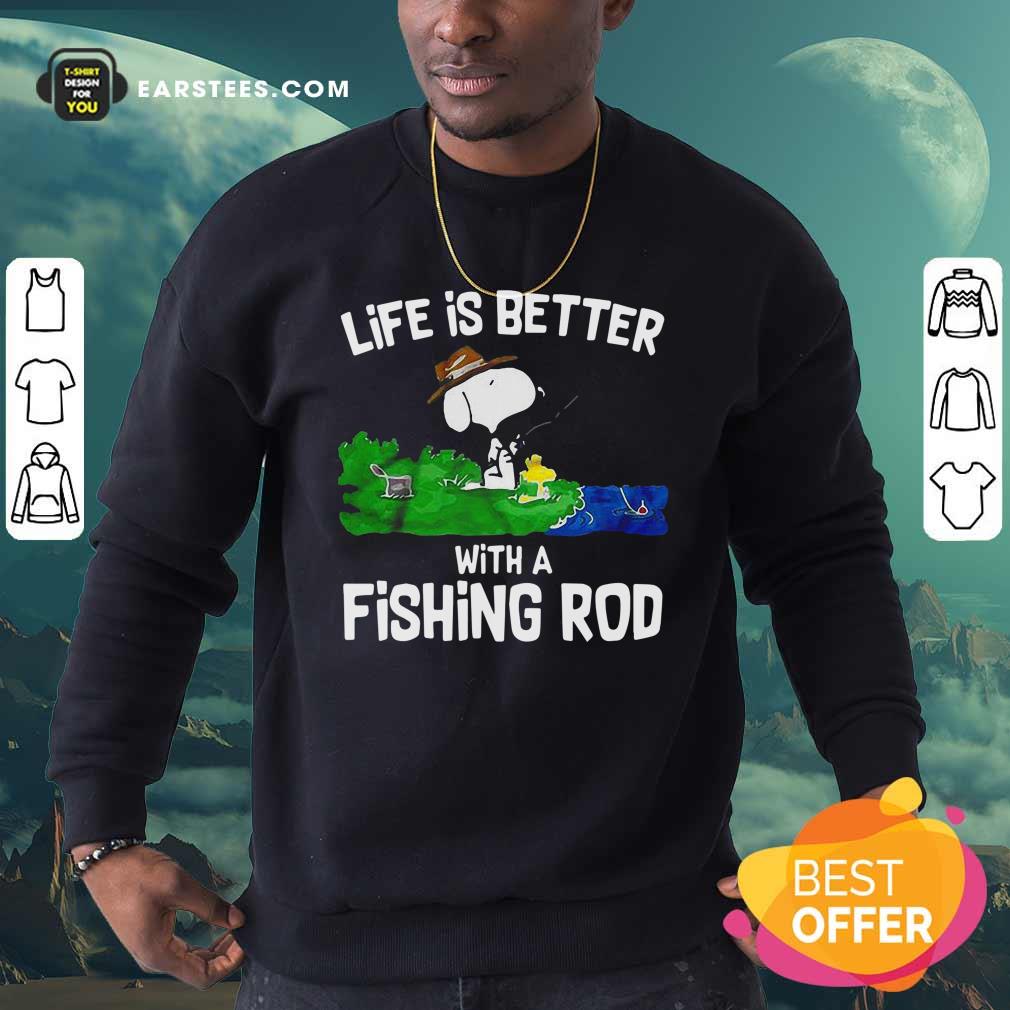 Nice Life Is Better With A Fishing Rod Shirt - Image 5