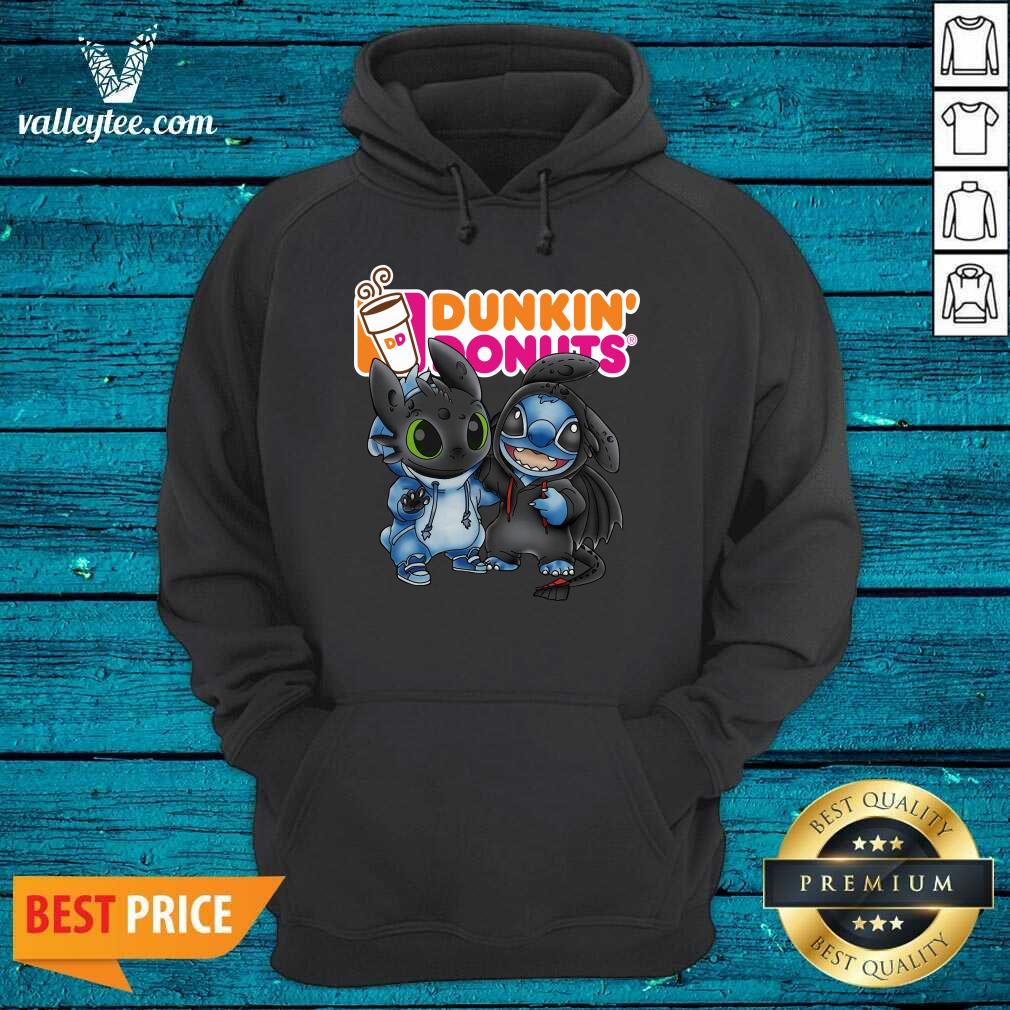 Good Baby Toothless And Stitch Love Dunkin’ Donuts Shirt - Image 4