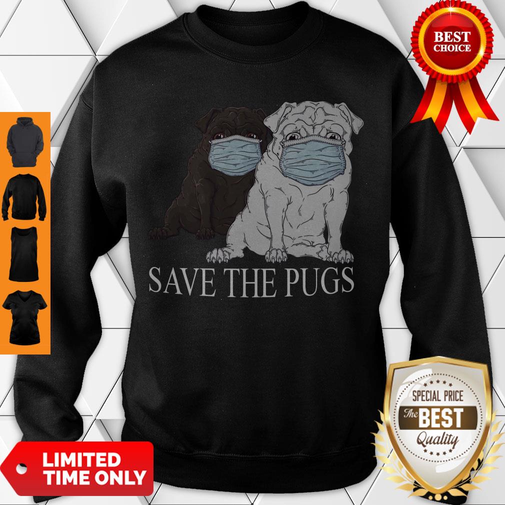 Cute Save The Pugs Mask Coronavirus Shirt - Image 3