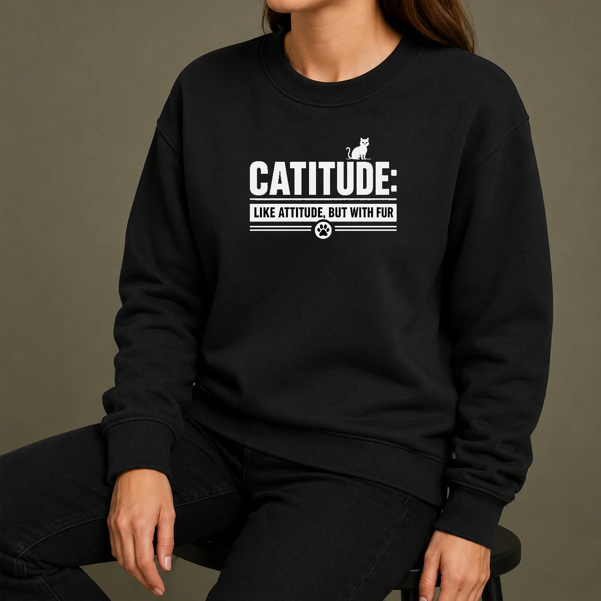 Premium Catitude Like Attitude But With Furr Shirt - Image 6