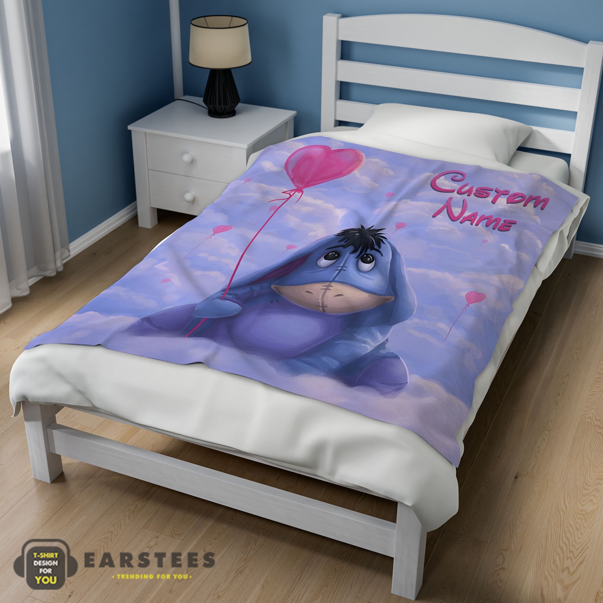 Good Disney Cartoon Winnie-the-Pooh Eeyore Cute Blanket Fleece Customized Blanket - Image 3