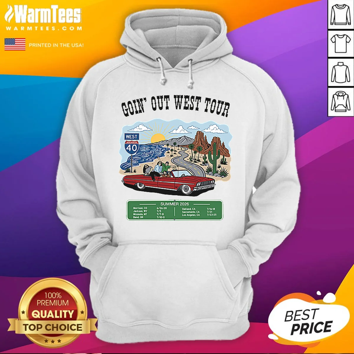 Original Panic Goin Out West Tour Summer 2026 Shirt - Image 3