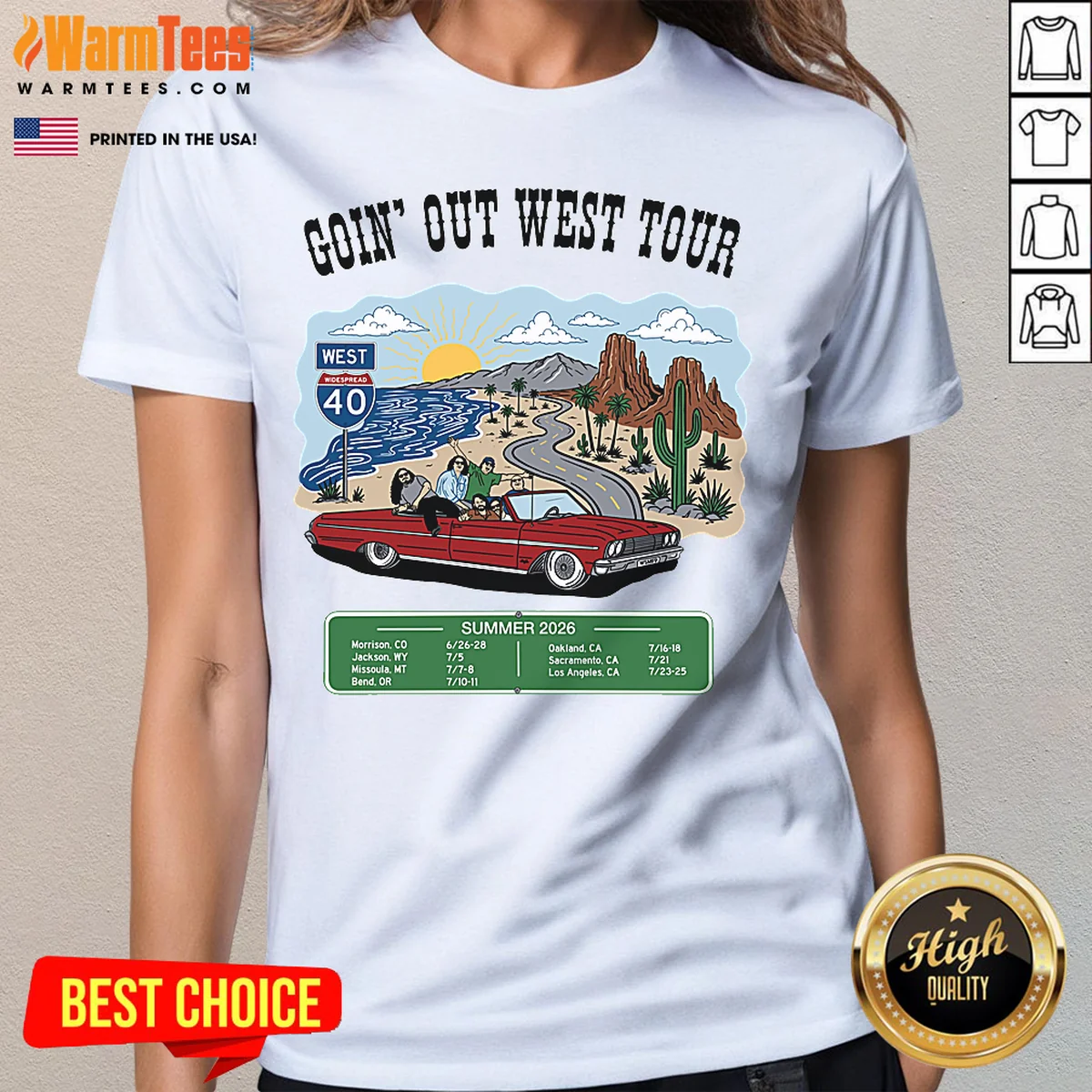 Original Panic Goin Out West Tour Summer 2026 Shirt - Image 2