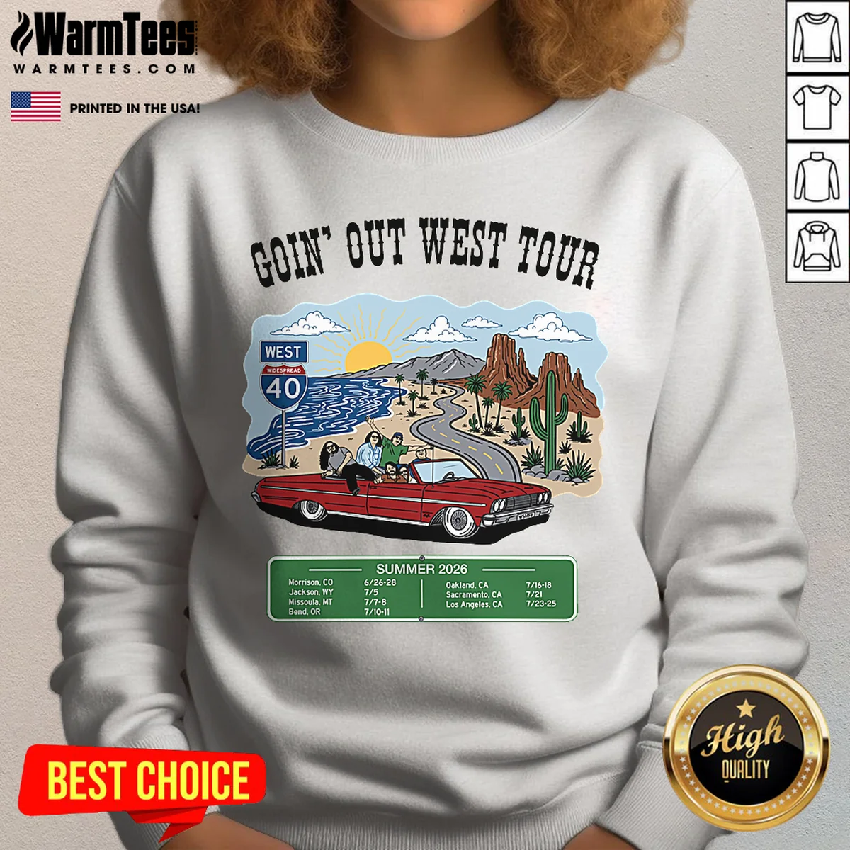 Original Panic Goin Out West Tour Summer 2026 Shirt - Image 4