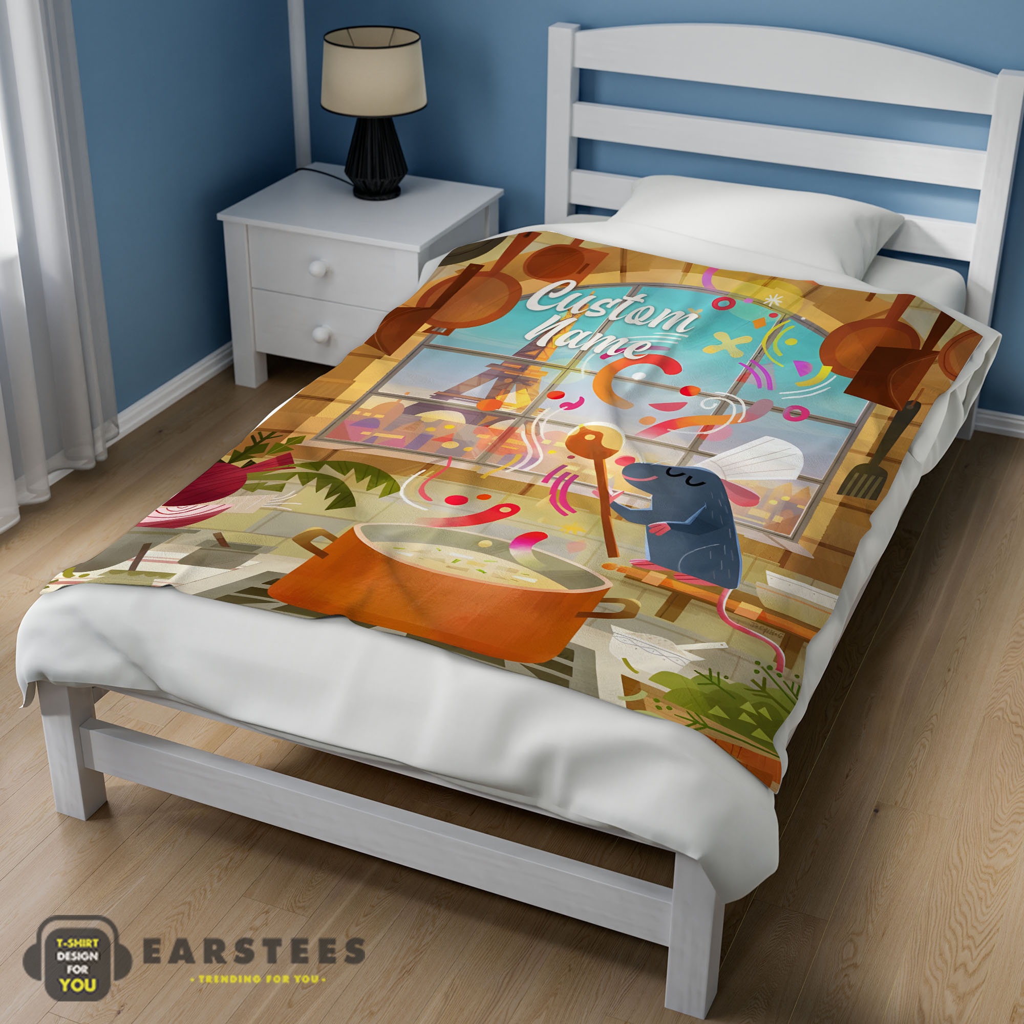Good Pixar Ratatouille Warm & Soft Remy Chief Blanket Fleece Customized Blanket - Image 3