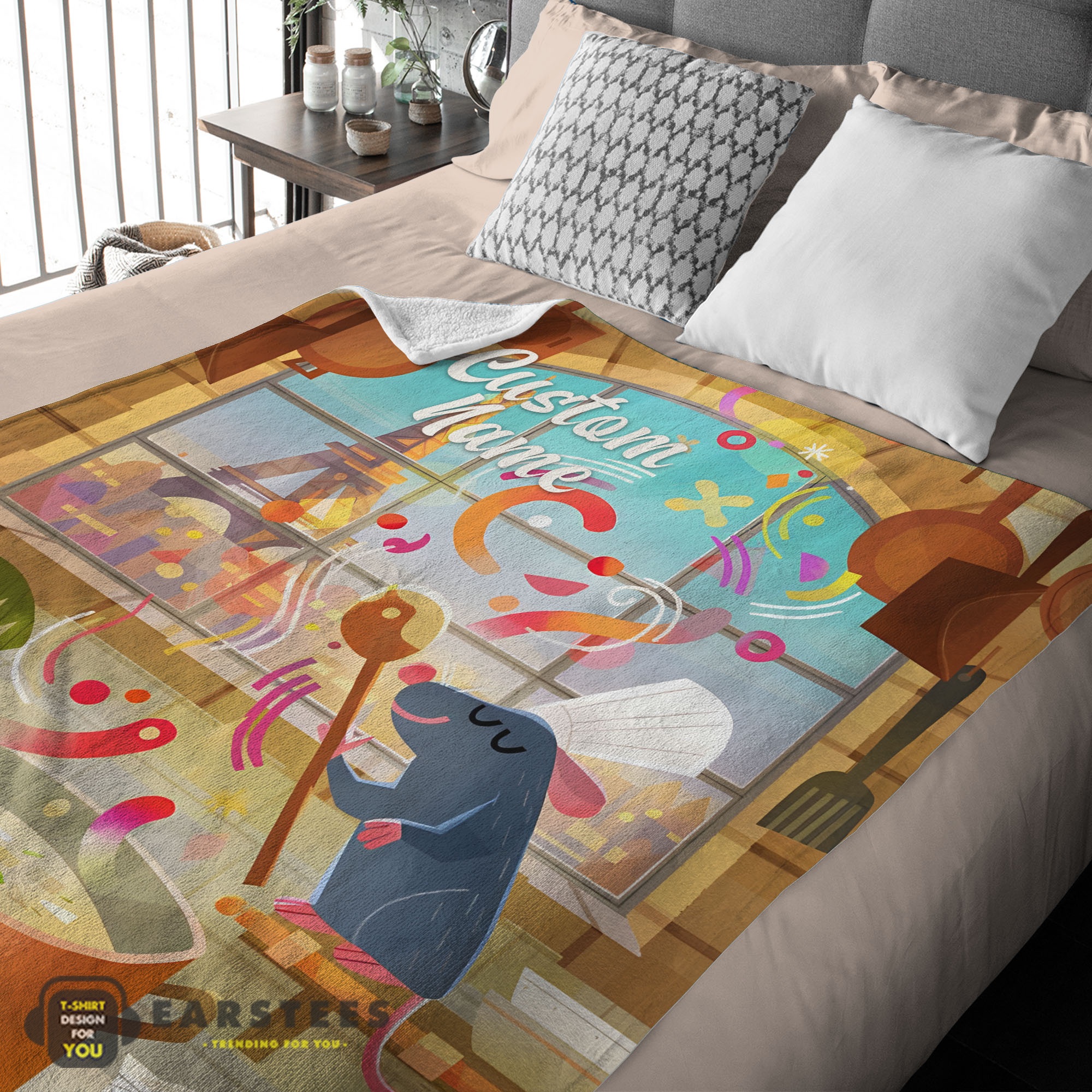 Good Pixar Ratatouille Warm & Soft Remy Chief Blanket Fleece Customized Blanket - Image 2