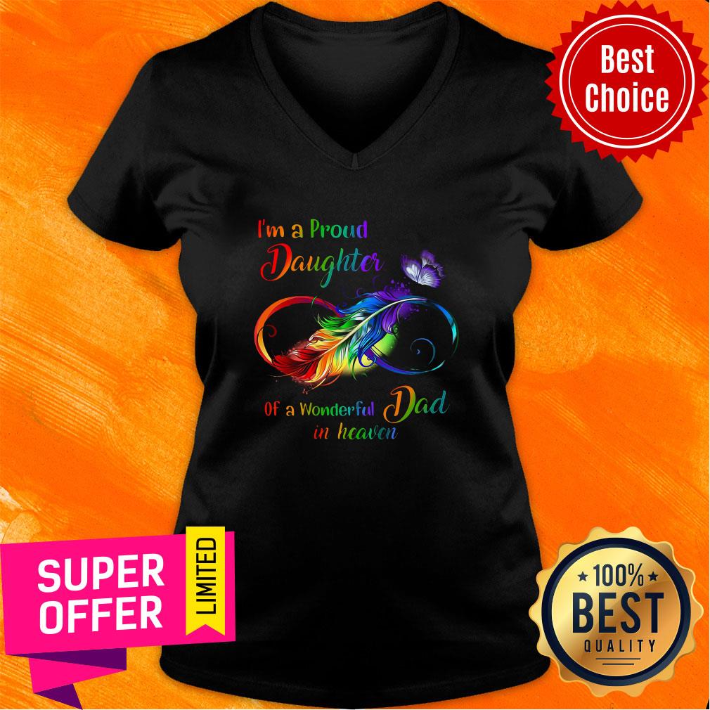 Awesome I'm A Proud Daughter Of A Wonderful Dad In Heaven Shirt - Image 3